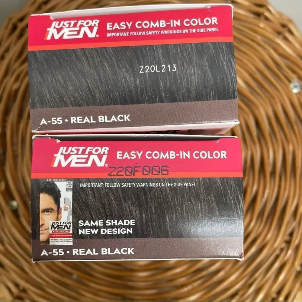 Just For Men Easy Comb In Hair Color A-55 Real Black Lot Of‎ 2 New And Sealed